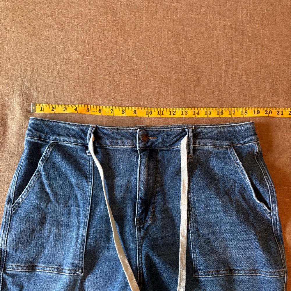 Judy Blue Jogger Jeans 18W Stretch Drawstring Denim Blue Casual Utility Modern - Picture 6 of 8